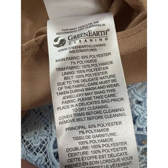 Self Portrait Blue Lace Diamante Bow Mini Dress Womens US Size 8 NWT - Picture 6 of 13